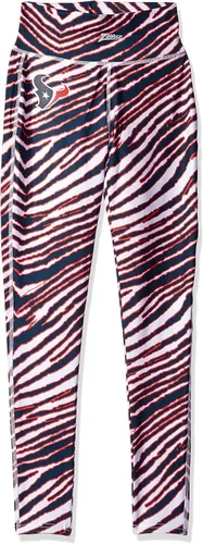 Vista 15 de Zubaz - Leggings con estampado de cebra para mujer con licencia oficial de la NFL, color del