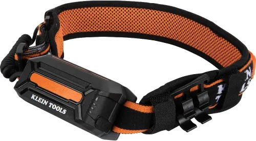 Vista 14 de Klein Tools 56308 Linterna frontal recargable con correa, 575 lúmenes, LED de haz ancho, modos de enfoque directo o todo encendido, para trabajo
