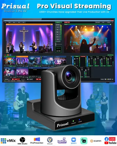 Vista 7 de Cámara PTZ 4K HDMI/IP/USB 20X, cámara de seguimiento automático PTZ avanzada, 1/1.8 "4K UHD 30P con luz de conteo incorporada para eventos