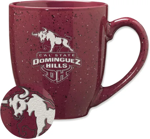 Vista 234 de Rico Industries NCAA Saint Joseph's (PA) Hawks Logo Principal Color Marrón 16 oz Logotipo del Equipo de Color Láser Grabado en Cerámica Moteada Taza