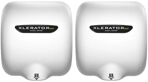 XLERATOReco Secador de manos, Secador Excel, XL-BW-ECO-1.1N Secador de manos comercial de alta velocidad, Cubierta termoestable blanca, Sensor