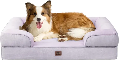 Vista 86 de EHEYCIGA – Cama ortopédica impermeable para perros extragrandes, espuma viscoelástica tipo caja de huevos, bordes elevados y base antideslizante