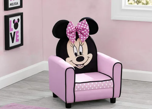 Vista 2 de Delta Children - Silla infantil tapizada con personaje, Minnie Mouse de Disney