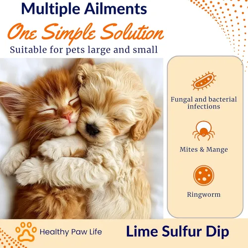 Vista 7 de Healthy Paw Life - Dip de azufre de lima - Cuidado de mascotas para la picazón y la piel seca - Fórmula Xtra Strength - Solución segura para perros