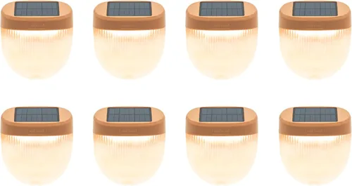 Vista 7 de Vego garden Luces solares de jardín onduladas con sensores automáticos. Se magnetizan de forma segura a las camas elevadas, luz LED impermeable IPX4