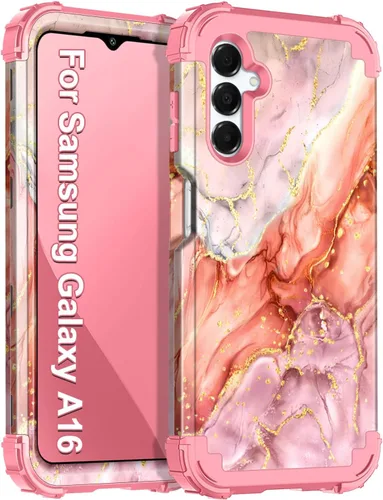 Vista 69 de Casetego Funda para Galaxy A16 5G, Tres Capas de Alta Resistencia Robusta a Prueba de Golpes, Protección Completa Rugosa de PC Duro + Parachoques