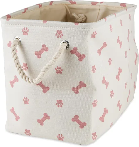 Vista 11 de Bone Dry 5511 Pet Storage Collection - Estampado de patas y huesos, redondo medio, azul náutico