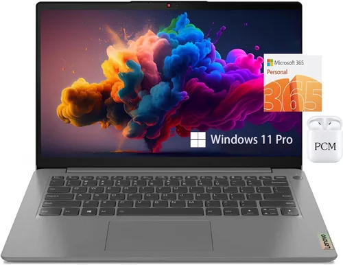 Lenovo Ideapad 3 - Laptop empresarial FHD de 14 pulgadas, AMD Ryzen 7 5700U, 12 GB de RAM, SSD de 512 GB, Windows 11 Pro, gris ártico, PCM