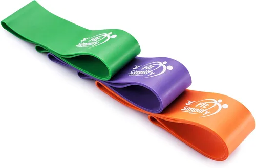 Vista 4 de Fit Simplify Pro Series Resistance Loop Exercise Bands, Set of 3