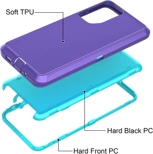 Vista 4 de Annymall Funda para Galaxy S20 FE 5G para Samsung S20 FE 5G Funda resistente con protector de pantalla para mujeres y hombres, funda resistente a