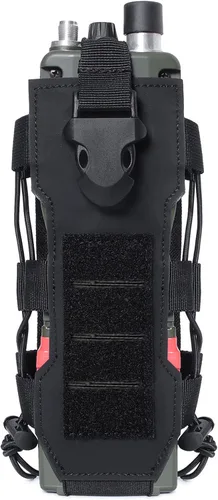 Vista 9 de Soporte para bolsa de radio Molle con diseño de corte láser 2023 y soporte ajustable para botella de agua Molle de 40 onzas, negro/verde/marrón