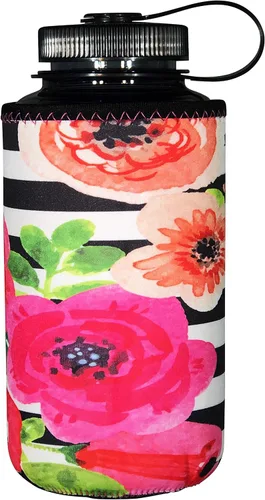 Vista 118 de Funda de neopreno para botella de agua Koverz, funda de neopreno, se ajusta a botellas de agua de 24-30 oz, lavable y reutilizable, tamaño grande