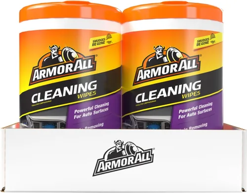 Vista 8 de Armor All - Toallitas de limpieza para el interior y exterior del automóvil, 90 toallitas cada una