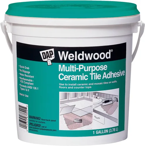 Vista 2 de Dap 25190 Weldwood Adhesivo multiusos para azulejos de cerámica, 1 cuarto de galón