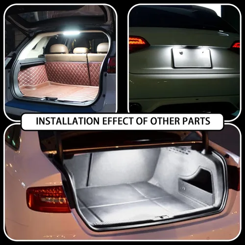 Vista 6 de beypovk Bombilla LED de coche de 1.417 in, 6000 K blanco puro brillante interior de coche, sin errores 9-SMD 5630 Chipsets DE3021 bombilla