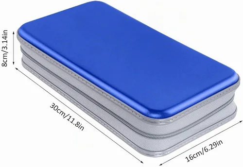 Vista 6 de Siveit Funda para CD, capacidad para 80, carteras para CD/DVD, fundas rígidas de plástico para CD y DVD, estuches de almacenamiento, carpeta