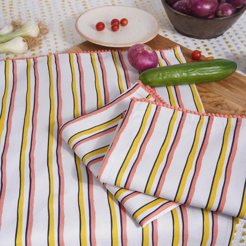 Vista 16 de TARAN LIVING Paños de Cocina y de Té Estampados de Algodón con Barra para Platos, 18 x 28 pulgadas con Ribetes, Juegos de Paños de Cocina de Algodón