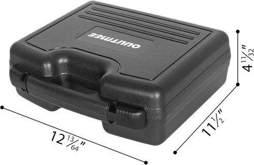 Vista 5 de Estuche rígido portátil de 12.2" x 9.85" x 3.77" con espuma cortada en cubos personalizable, protege equipos, electrónicos, herramientas