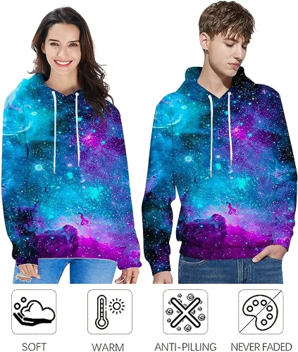 Vista 3 de Goodstoworld Unisex 3D Novelty Hoodies Pullover Sweatshirt Graphic Print With Pockets S-3XL