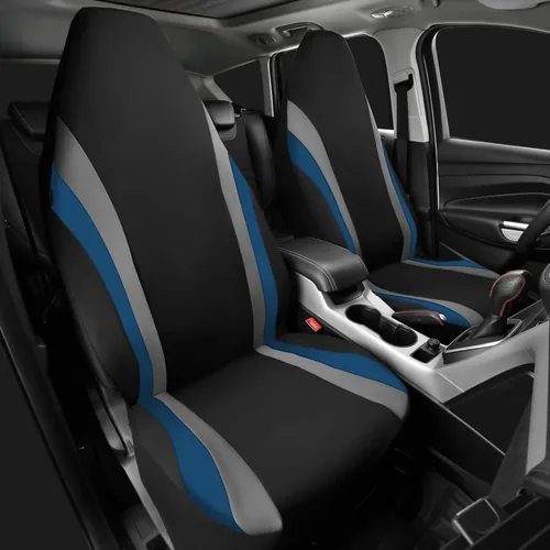 Vista 2 de CAR PASS AquaShield - Fundas de asiento de automóvil impermeables de neopreno solo para asientos delanteros, funda de asiento de cubo de respaldo