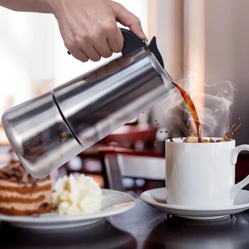 Vista 7 de Atyhao Cafetera eléctrica, olla eléctrica de acero inoxidable de grado alimenticio para el hogar y acampar al aire libre (6.8 fl oz)