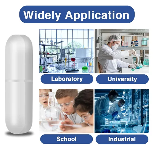 Vista 7 de Barra de agitación magnética 8 piezas - 8 barras de agitación de laboratorio recubiertas de PTFE de 30 mm para placa de agitación