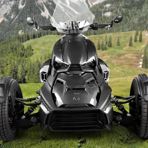 Vista 6 de A & UTV PRO Panel de fibra de carbono para Ryker, Hood Scoop para Can-Am Ryker & Ryker Rally Edition 2019-2024, puede am ryker 600 900 accesorios