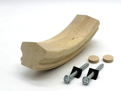 Vista 5 de Roseta redonda, grado de pintura de madera maciza dura, 4 1/2 "x 3/4", accesorio para parte de escalera