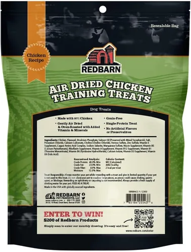 Vista 9 de Redbarn Pet Products Golosinas de entrenamiento de carne seca al aire totalmente natural para cachorros y perros, recompensas de proteína única sin