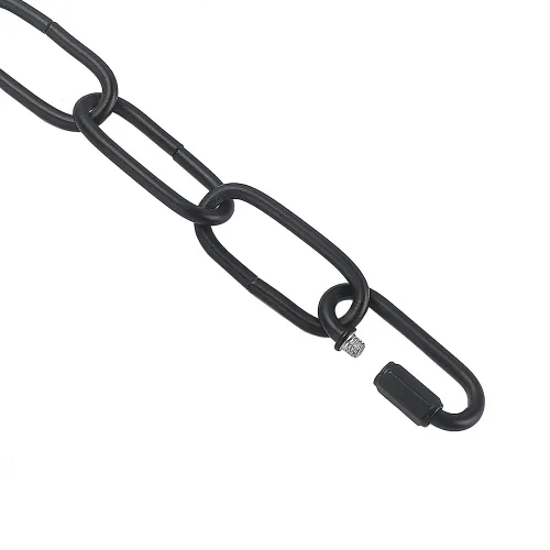 Vista 3 de LNC Cadenas de accesorios de iluminación colgantes de 19 pies, extensión de bucle adicional para techo para candelabro, 2 hebillas, color negro