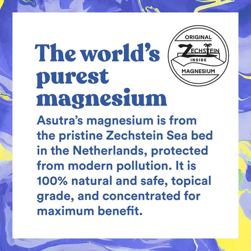 Vista 6 de ASUTRA Loción diaria de magnesio con OptiMSM, 6.76 fl oz - Topical Magnesio, absorción rápida, vitaminas A y E, manteca de karité para una piel