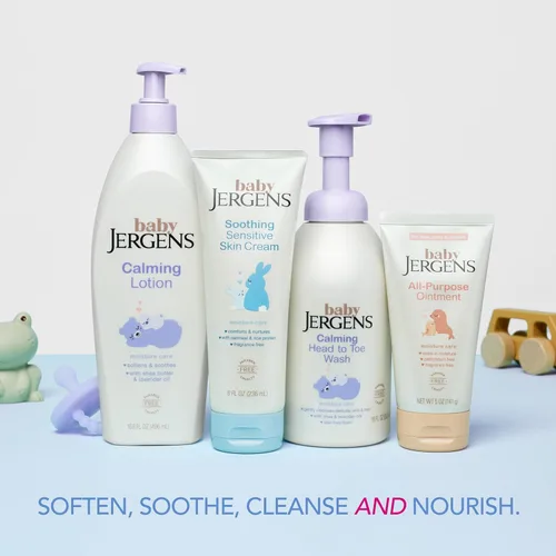 Vista 6 de Jergens Ungüento multiusos para bebés, humectantes a base de plantas, sin petrolato y probado por pediatra, 5 onzas