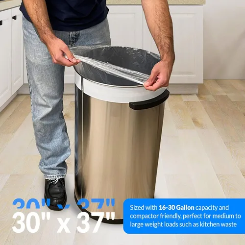 Vista 4 de Reli. SuperValue - Bolsas de basura transparentes de 16 a 25 galones (500 unidades a granel)