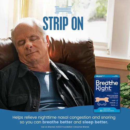 Vista 2 de Breathe Right Tiras nasales, grandes, 100373, Bronceado, 1, 1