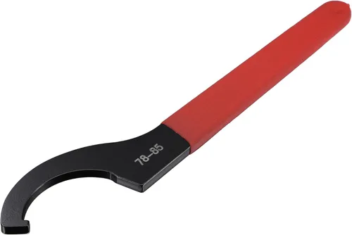 Vista 5 de uxcell Llave inglesa de gancho C portabrocas para tuerca redonda de 0.866-1.024 in, con mango antideslizante rojo