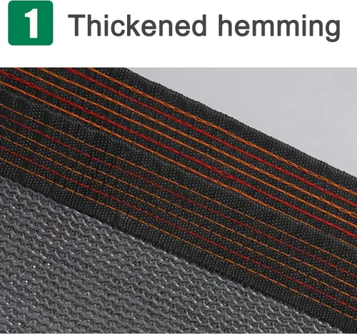 Vista 3 de KDDEON Tela de protección solar perfecta, vela rectangular de sombra solar, 90% de red, red de sombra gris, lona de malla tejida gruesa cifrada