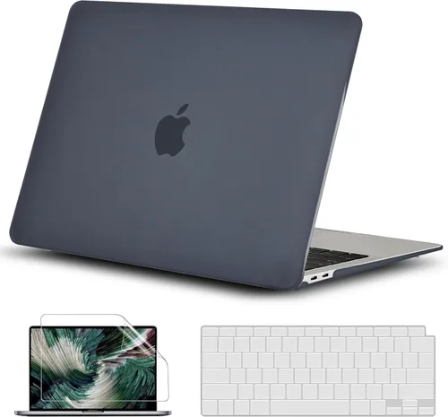 Vista 19 de GVTECH Funda para MacBook Air de 13 pulgadas (2010-2017) A1369 A1466 carcasa rígida de plástico, carcasa negra