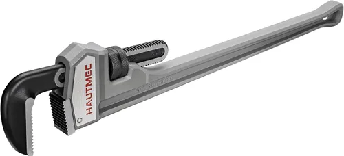 Vista 11 de HAUTMEC Llave de tubo recta de aluminio de 14 pulgadas, llave de fontanería ajustable, capacidad de mandíbula de 2 pulgadas, llave de tubería