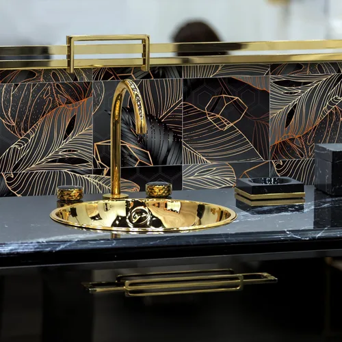 Vista 2 de Lukery Azulejo de despegar y pegar, impermeable, para cocina, calcomanías abstractas de azulejos, azulejos autoadhesivos, azulejos de pared de PVC