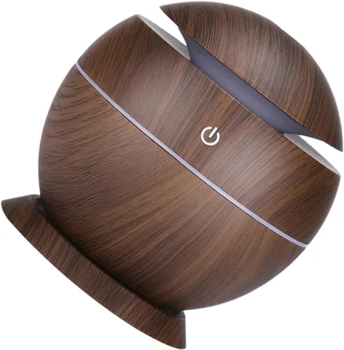 130ML Mini USB Air Humidifier LED Light for Home Office and Car Mushroom Design Quiet Operation for Desktop Use