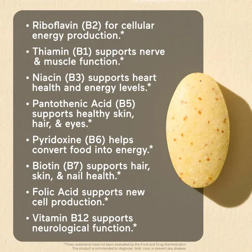 Vista 3 de NatureWise Complejo de súper vitamina B para mujeres y hombres, con vitamina C, ácido fólico biotina B1 B2 B3 B6 B12 – Apoya la energía celular