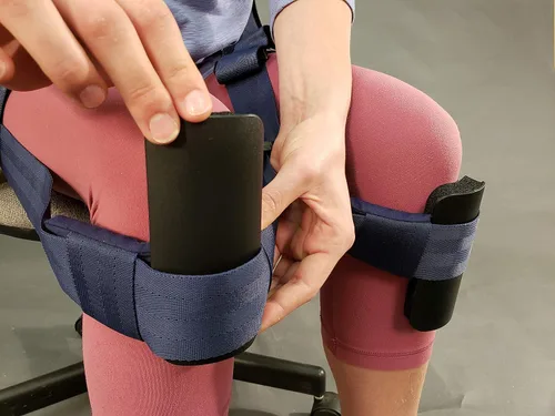 Vista 7 de Nada-Chair Respaldo con soporte de espalda y corrector de postura CushShins se convierte en bolsa convertible (negro)