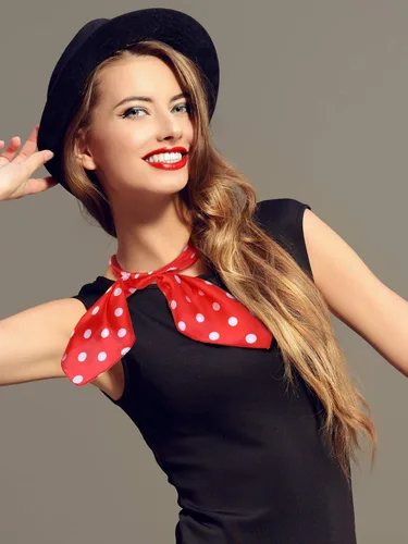 Vista 3 de SATINIOR Bufanda de gasa de los años 50, pañuelo cuadrado, pañuelo para el cuello, bufanda de cinta de satén, corbata para el cabello para mujer