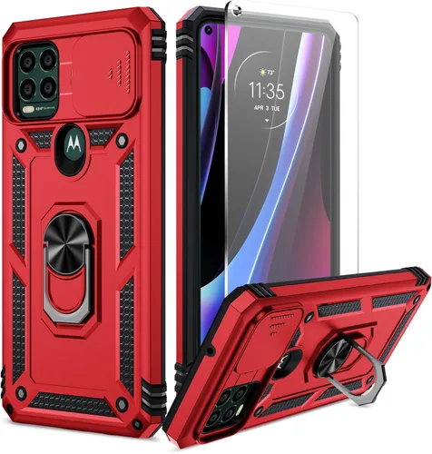 Vista 36 de Funda para Moto G Stylus 5G (2021), cubierta para lente de cámara, protector de pantalla HD, protección contra caídas de grado militar de 10 pies