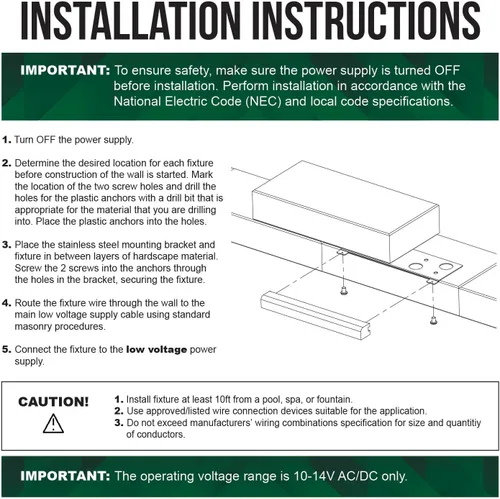 Vista 6 de GKOLED Luz Hardscape, luces de pared de pavimentadora, iluminación de paso de 6.8 pulgadas, chips LED integrados de 4 W 2700 K, carcasa de aluminio