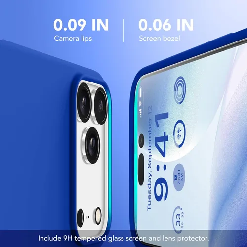 Vista 960 de GONEZ Funda magnética para iPhone 14, compatible con Magsafe, con protector de pantalla + protector de cámara, forro de microfibra antiarañazos