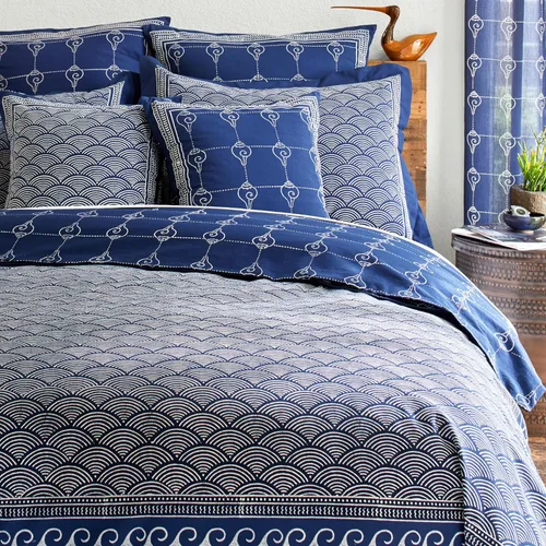 Vista 13 de Saffron Marigold Funda de edredón tamaño King de 100 % algodón, reversible, estampado a mano, decorativa, para decoración de dormitorio, 108 x 90