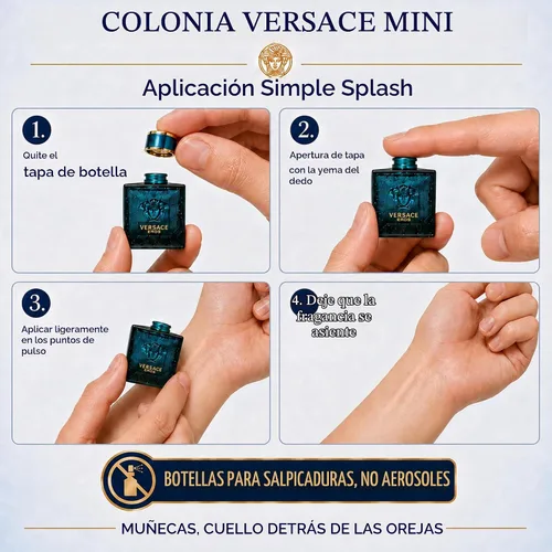Vista 4 de Versace Set de regalo mini de 4 piezas para hombre