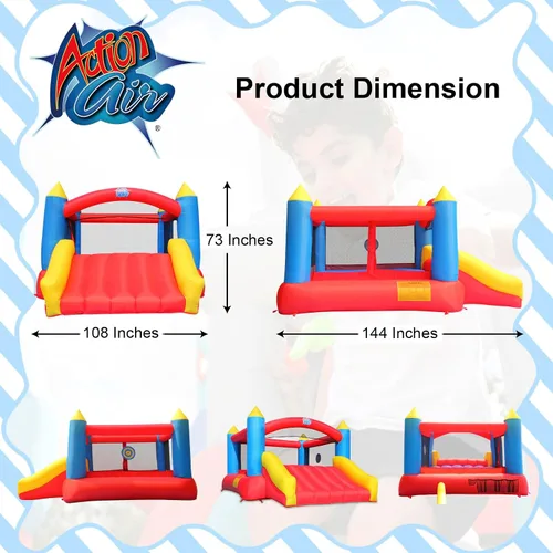 Vista 2 de Action Air Casa inflable para saltar para niños, Rojo