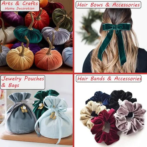 Vista 6 de Barcelonetta Tela de terciopelo elástico Lujo y suave Tela de terciopelo Rollo de 60 pulgadas de ancho 10% elastano Costura, ropa